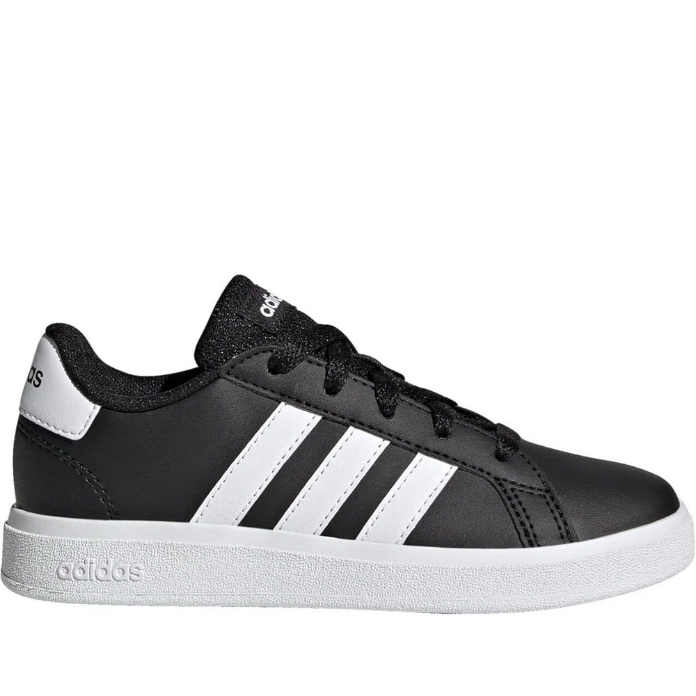 Adidas Grand Court 2.0 Kids Sneaker GW6503 Black White Size 7